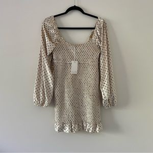 NWT velvet polka dot long sleeve dress